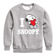 Флисовый свитшот Peanuts I Love Snoopy для мальчиков 8–20 лет Licensed Character
