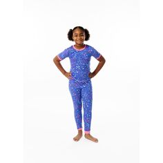 Плотно прилегающий пижамный комплект Sleep On It для девочек с радужной бабочкой из 2 предметов Sleep on it