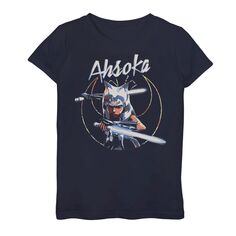 Прозрачная футболка с эмблемой повстанцев «Асока» для девочек 3–16 лет «Звездные войны: Войны клонов» Licensed Character
