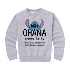 Флисовый пуловер с рисунком Disney&apos;s Lilo &amp; Stitch для мальчиков 8–20 лет Ohana Family Disney