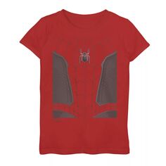 Классический костюм Человека-паука Marvel Spider-Man No Way Home для девочек 7–16 лет, футболка с рисунком Marvel