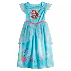 Ночное платье Ариэль для маленьких девочек «Русалочка» Диснея Licensed Character