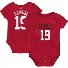 Боди Infant Deebo Samuel Scarlet San Francisco 49ers Mainliner с именем и номером игрока Outerstuff
