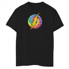 Футболка с логотипом DC Comics Flash Tie Dye для мальчиков 8–20 лет Licensed Character