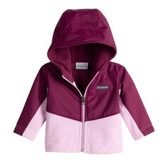 Флисовая куртка Columbia Steens Mountain с капюшоном и молнией для малышей и малышей Columbia, фиолетовый