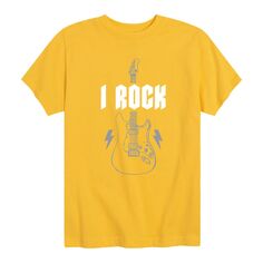 Футболка с рисунком гитары для мальчиков 8–20 лет I Rock Licensed Character, желтый