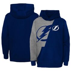 Непревзойденный пуловер с капюшоном Tampa Bay Lightning серого/синего цвета для дошкольников Outerstuff