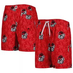 Молодежные шорты для плавания Wes &amp; Willy Red Georgia Bulldogs Palm Tree Unbranded