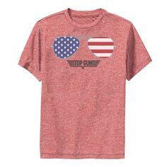 Солнцезащитные очки Top Gun Aviators для мальчиков 8–20 лет, футболка с американским флагом Licensed Character