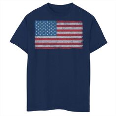 Простая футболка с рваным и потертым рисунком флага для мальчиков 8–20 лет Licensed Character