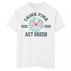 Зеленая футболка с логотипом Think Pink Act для мальчиков 8–20 лет Licensed Character
