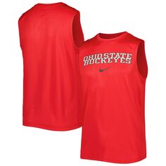 Молодежная футболка без рукавов Nike Scarlet Ohio State Buckeyes Legend Performance Nike