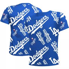 Футболка Youth Stitches Royal Los Angeles Dodgers Allover Team Stitches