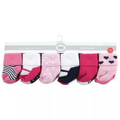 Махровые носки Luvable Friends для новорожденных и малышей, розовые Mary Janes, 12 шт. Luvable Friends