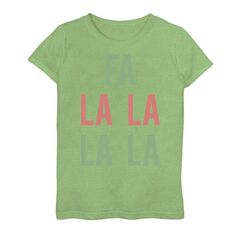 Праздничная футболка с рисунком &quot;Fa La La La La&quot; для девочек 7–16 лет Unbranded
