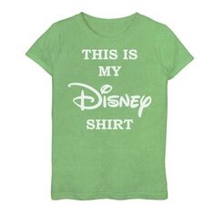 Футболка с логотипом Disney для девочек 7–16 лет с графическим рисунком «Это моя рубашка Disney» Disney