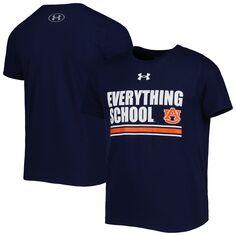 Темно-синяя школьная футболка Youth Under Armour Auburn Tigers Everything Under Armour