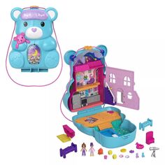 Компактный игровой набор с блестящим кошельком Polly Pocket Teddy Bear Polly Pocket