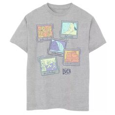 Летняя футболка с рисунком Polaroids Disney/Pixar Luca для мальчиков 8–20 лет Disney / Pixar