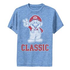 Классическая футболка со знаком мира Nintendo Super Mario для мальчиков 8–20 лет Licensed Character