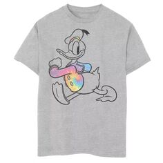 Рубашка с рисунком тай-дай Disney&apos;s Donald Duck для мальчиков 8–20 лет и футболка с портретом Disney