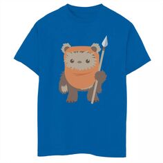 Симпатичная футболка с рисунком «Калитка Эвок» в стиле «Звездные войны» для мальчиков 8–20 лет в стиле чиби и кавайи Licensed Character