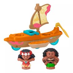 Набор каноэ и фигурок Disney&apos;s Moana &amp; Maui Little People от Fisher-Price Little People