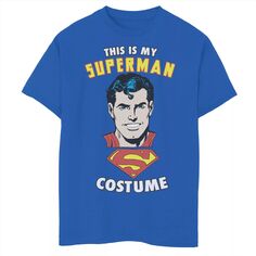 Футболка с надписью «Супермен «Это мой костюм» для мальчиков 8–20 лет из комиксов DC Licensed Character