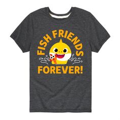 Футболка с рисунком Fish Friends Forever для мальчиков 8–20 лет Baby Shark