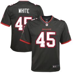 Молодежная футболка Nike Devin White Pewter Tampa Bay Buccaneers Альтернативная игра Nike