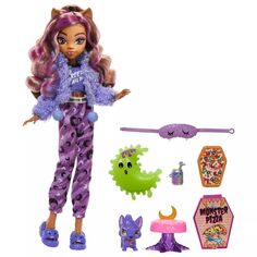 Mattel Monster High: Клодин Вульф, кукла и набор для ночевки в стиле Creeover Party Mattel