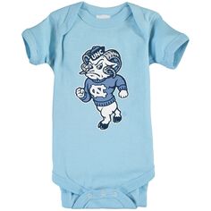 Голубое боди для младенцев North Carolina Tar Heels с большим логотипом Unbranded
