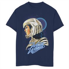 Неоновая футболка с рисунком астронавта в стиле ретро для мальчиков 8–20 лет «Чудо-женщина» DC Comics
