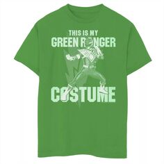 Костюм зеленого рейнджера на Хэллоуин для мальчиков 8–20 лет, футболка с графическим рисунком Licensed Character