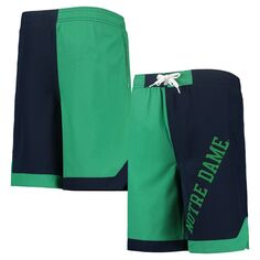 Молодежные зеленые/темно-синие шорты для плавания Notre Dame Fighting Irish Conch Bay Outerstuff