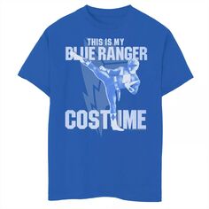 Синий костюм рейнджера на Хэллоуин для мальчиков 8–20 лет с графическим рисунком Licensed Character