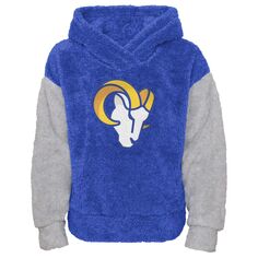 Молодежный флисовый пуловер с капюшоном Los Angeles Rams для девочек и молодежи Outerstuff