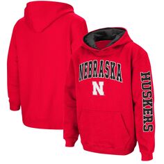 Пуловер с капюшоном Youth Colosseum Scarlet Nebraska Huskers 2-Hit Team Colosseum
