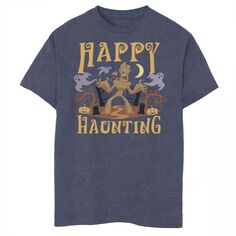Футболка с рисунком «Happy Haunting Halloween» для мальчиков 8–20 лет «Marvel Groot And Rocket Happy Haunting Halloween» Marvel