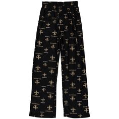 Молодежные Брюки Для Дома с Принтом New Orleans Saints - Черный Outerstuff