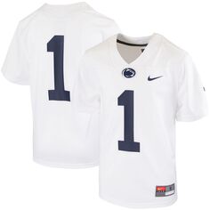 Молодежная футбольная майка Nike #1 белого цвета Penn State Nittany Lions Untouchable Nike