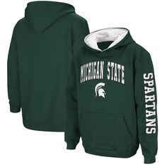 Зеленый пуловер с капюшоном Youth Colosseum Michigan State Spartans 2-Hit Team Colosseum