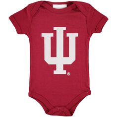 Боди с большим логотипом Infant Crimson Indiana Hoosiers Unbranded