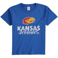 Футболка с логотипом молодежной команды Royal Kansas Jayhawks Unbranded