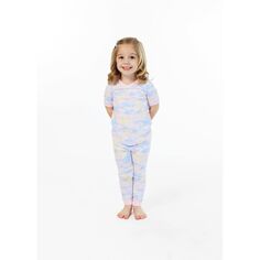 Пижамный комплект Sleep On It для девочек с мягкими облаками, плотно прилегающий комплект для сна из 2 предметов Sleep on it