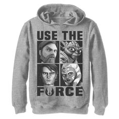 Пуловер с капюшоном и рисунком «Звёздные войны: Войны клонов» для мальчиков 8–20 лет с изображением персонажа Силы Star Wars