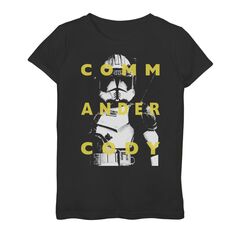 Футболка с надписью «Star Wars: Clone Wars Commander Cody» для девочек 7–16 лет Star Wars