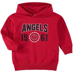 Флисовый пуловер с капюшоном для малышей Soft as a Grape Red Los Angeles Angels Unbranded
