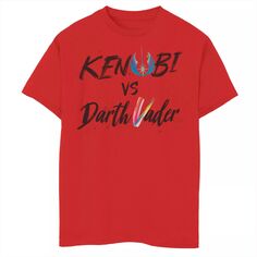 Футболка с надписью «Вейдер против Кеноби» для мальчиков 8–20 лет «Звездные войны Оби-Ван Кеноби» Licensed Character