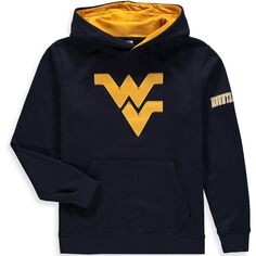 Пуловер с капюшоном и большим логотипом Youth Stadium Athletic Navy West Virginia Mountaineers Unbranded